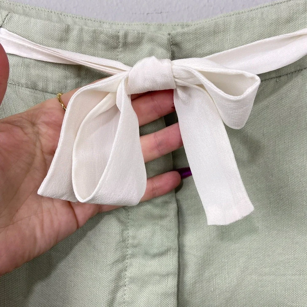 Wilfred Aritzia Wilfred Allant Linen Blend‎ Trousers High Waist Cropped Size 12